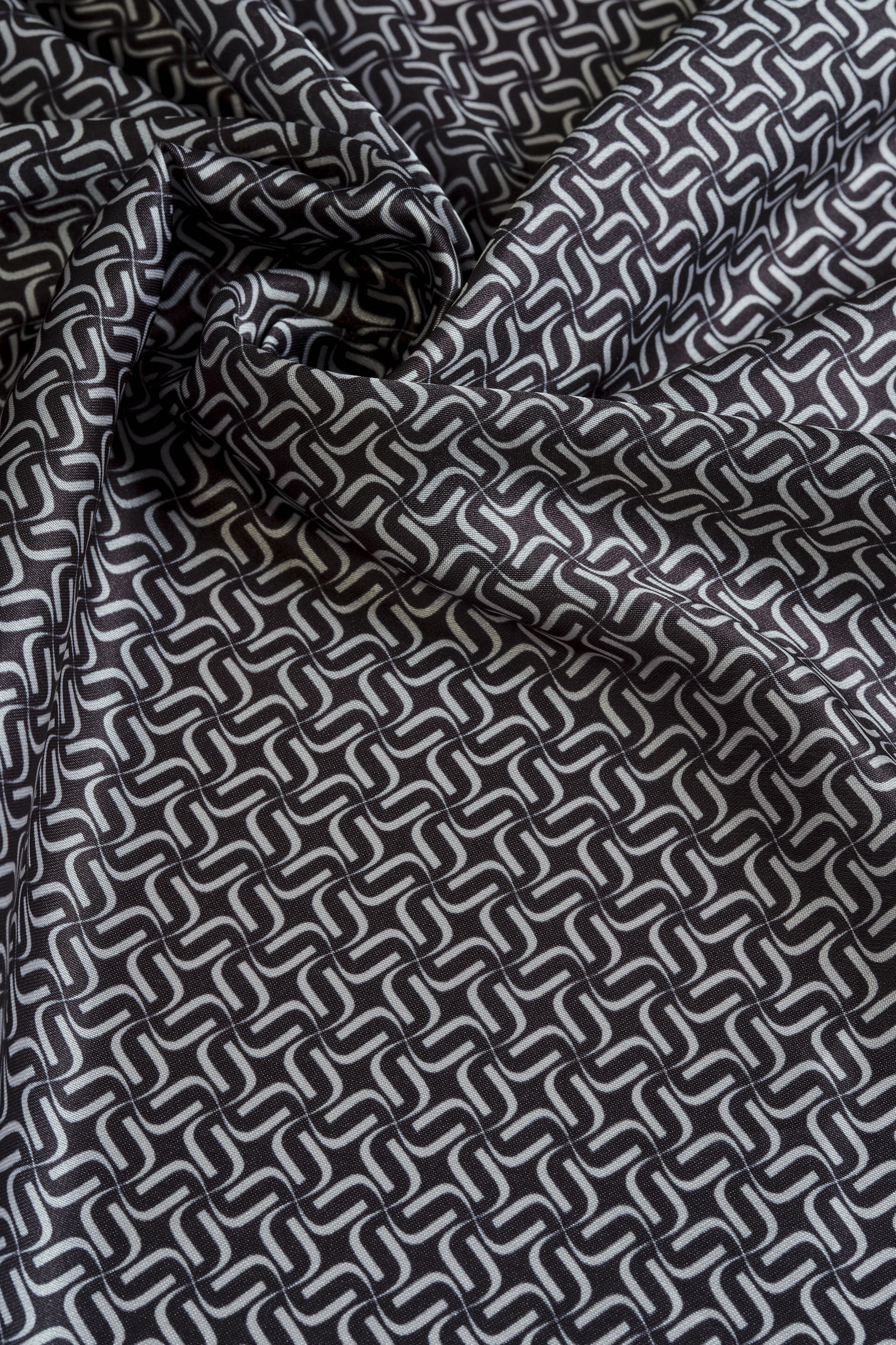 Charcoal Pattern Satin Stole, , image 2